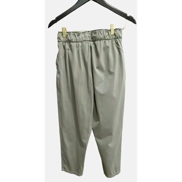 Lululemon Keep Moving Pant Women's 6 Green High Rise Crop Elastic Waist - Picture 6 of 6